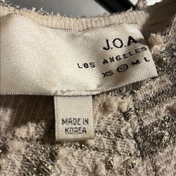 J.O.A. Beige Checkered Women's Blouse - Picture 2 of 4